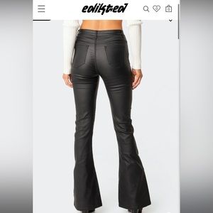 Edikted Luna Faux Leather Flare pants